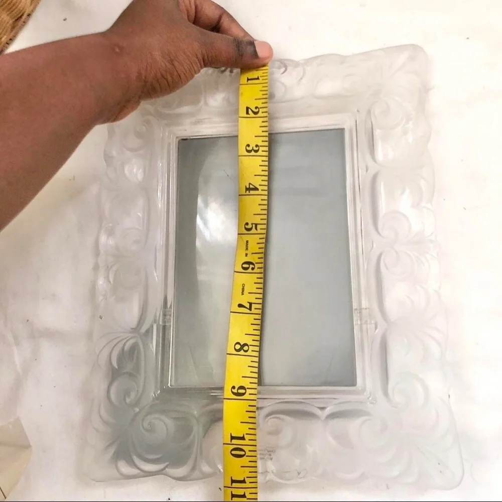 Fifth Avenue Crystal Handcrafted 5” x 7” Photo Picture Frame Clear Transparent
